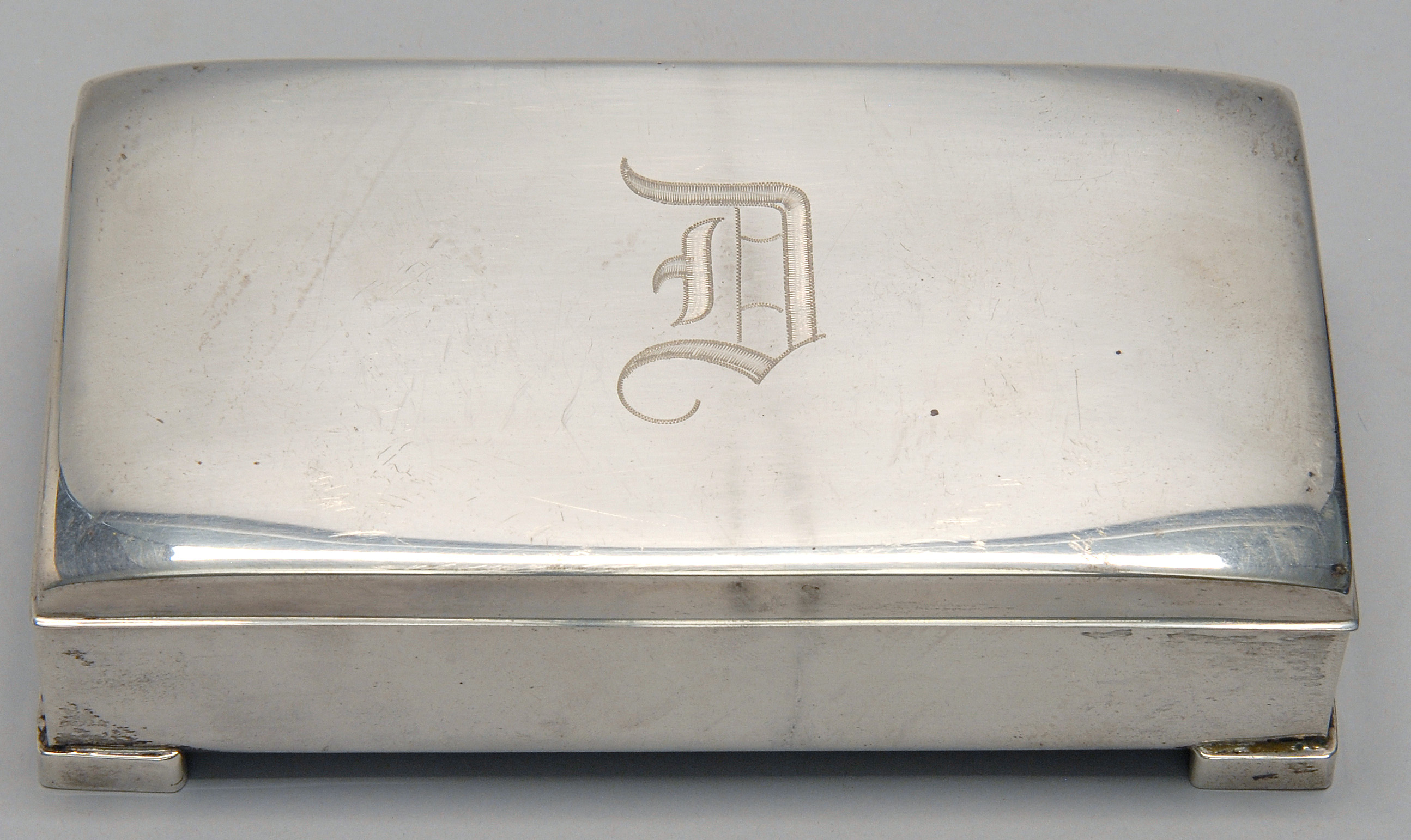 Appraisal: STERLING SILVER CIGARETTE BOX BY POOLE SILVER CO of Taunton