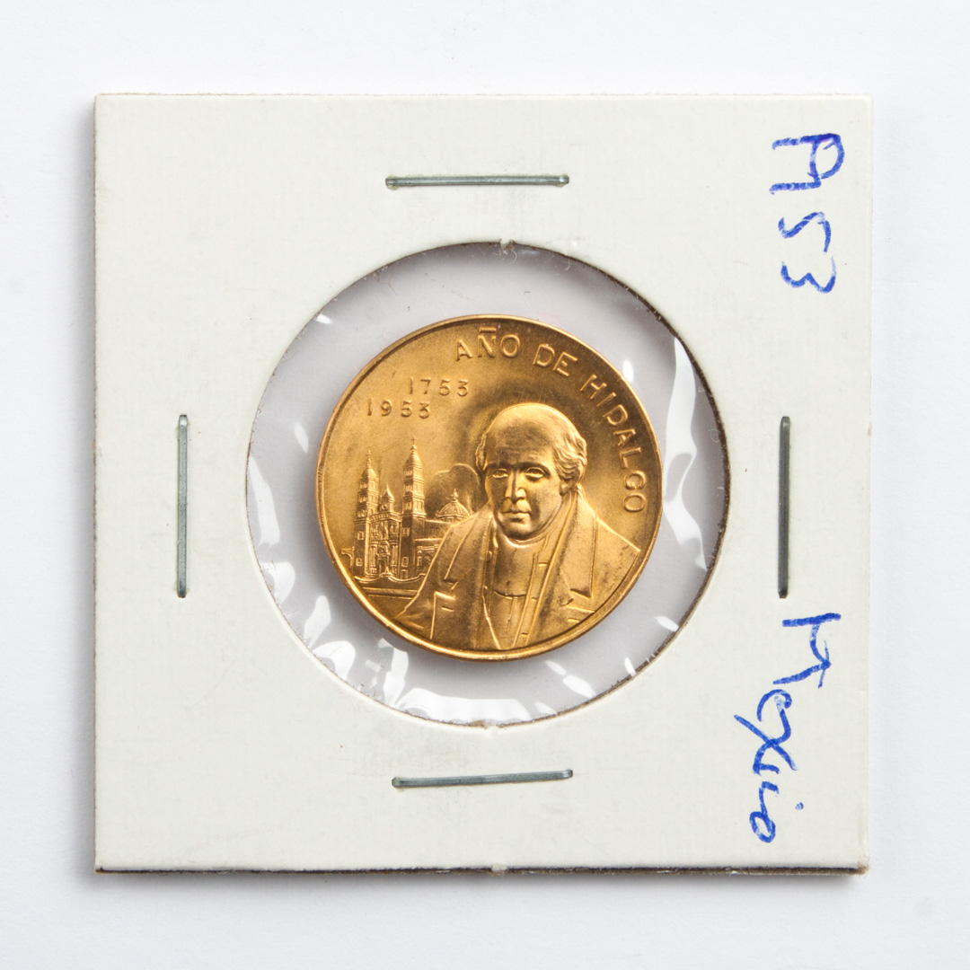 Appraisal: Mexico gold pesos commemorative th anniversary birth of Hidalgo MS