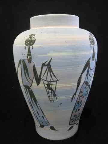 Appraisal: Marc Bellaire California Pottery Vase female fauna design - ''