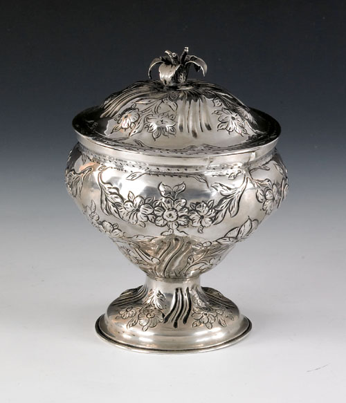 Appraisal: Philadelphia silver covered sugar ca bearing the touch of Thomas