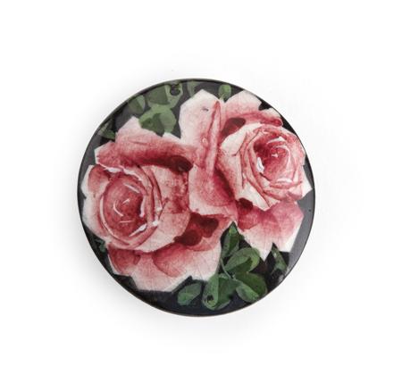 Appraisal: WEMYSS HAT PIN CIRCA decorated with cabbage roses on a