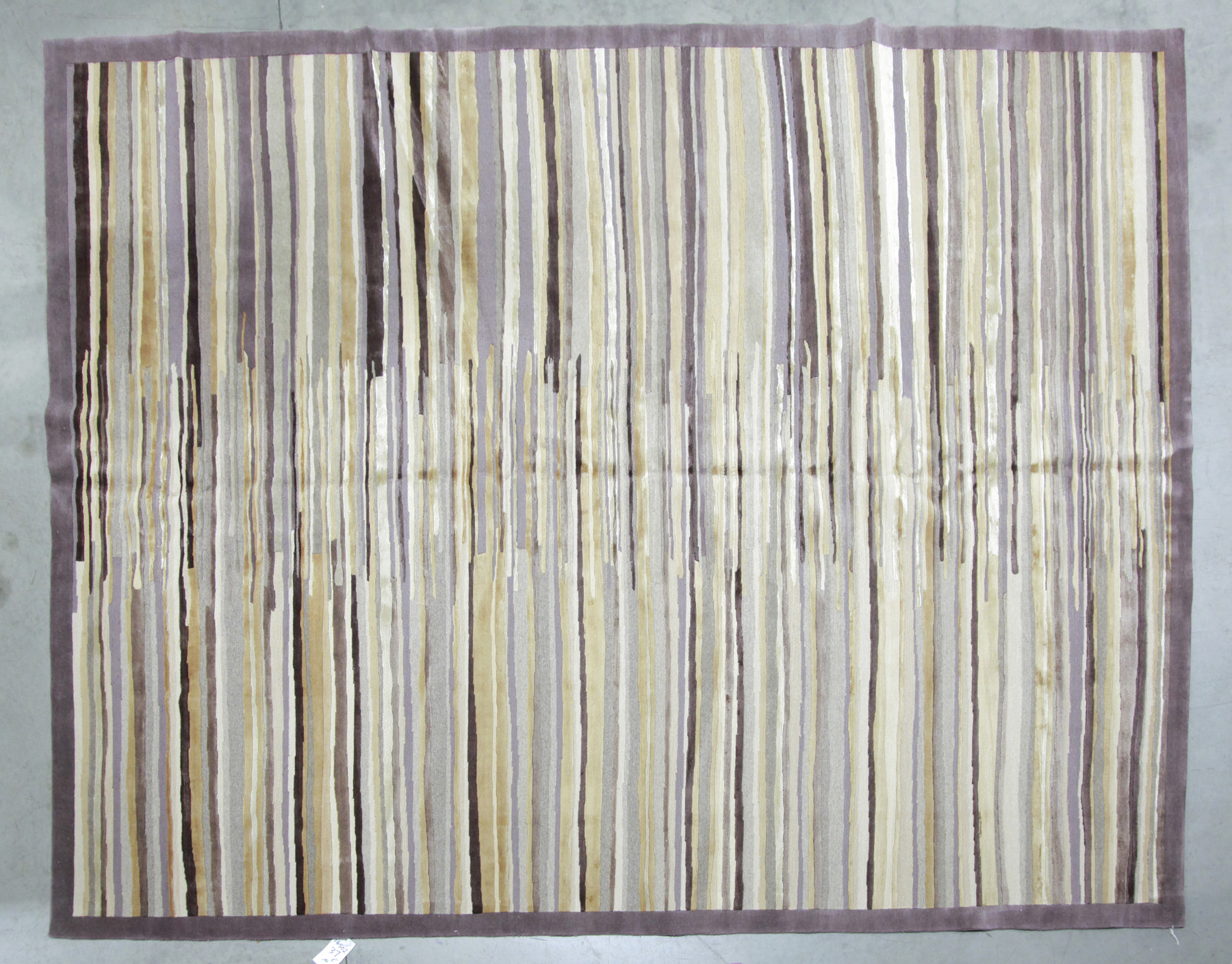 Appraisal: CONTEMPORARY RUG WITH STRIPED FIELD India th quarter- th century