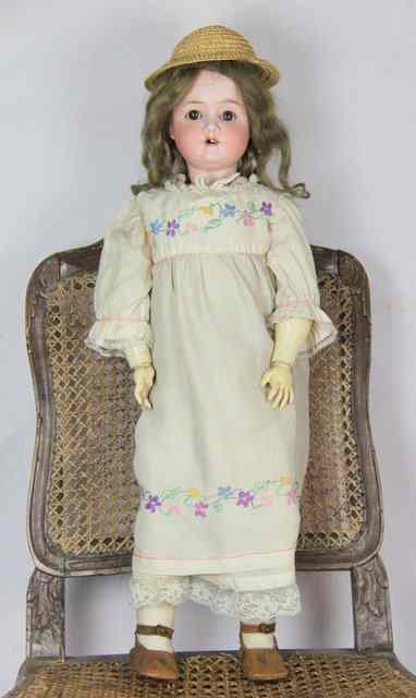 Appraisal: A Schoenau Hoffmeister bisque head doll impressed mark S PB