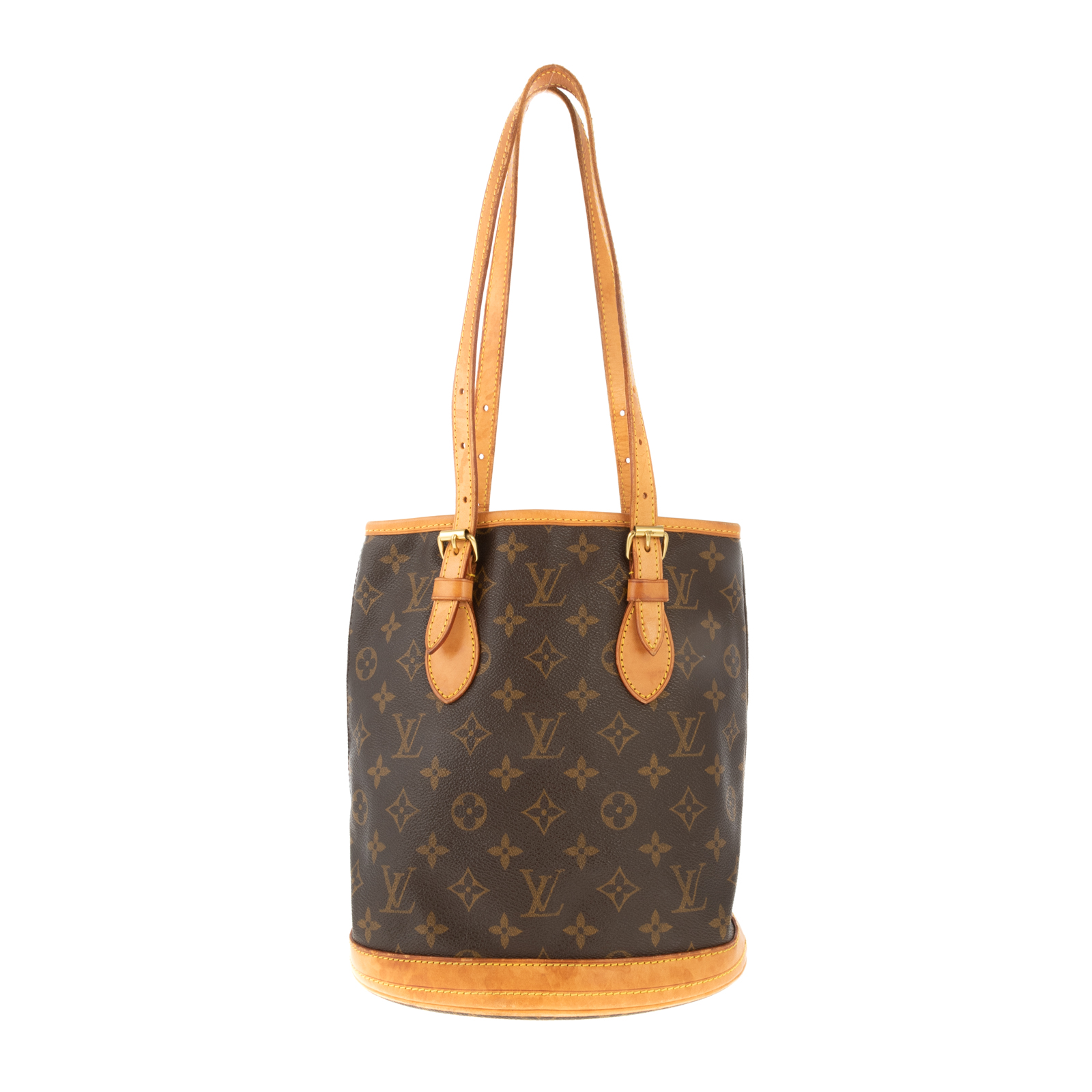 Appraisal: A LOUIS VUITTON MONOGRAM BUCKET PM A brown and tan