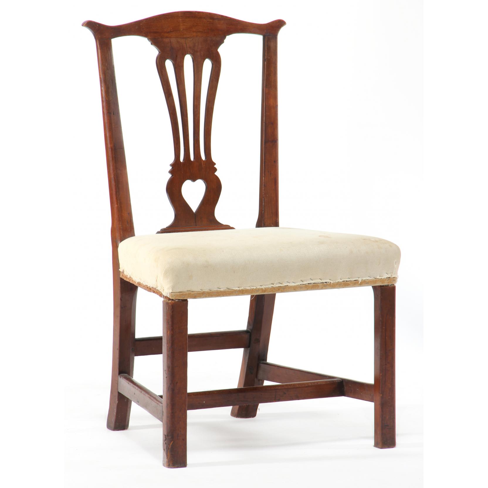 Appraisal: American Chippendale Side Chair circa cherry ash and chestnut secondary