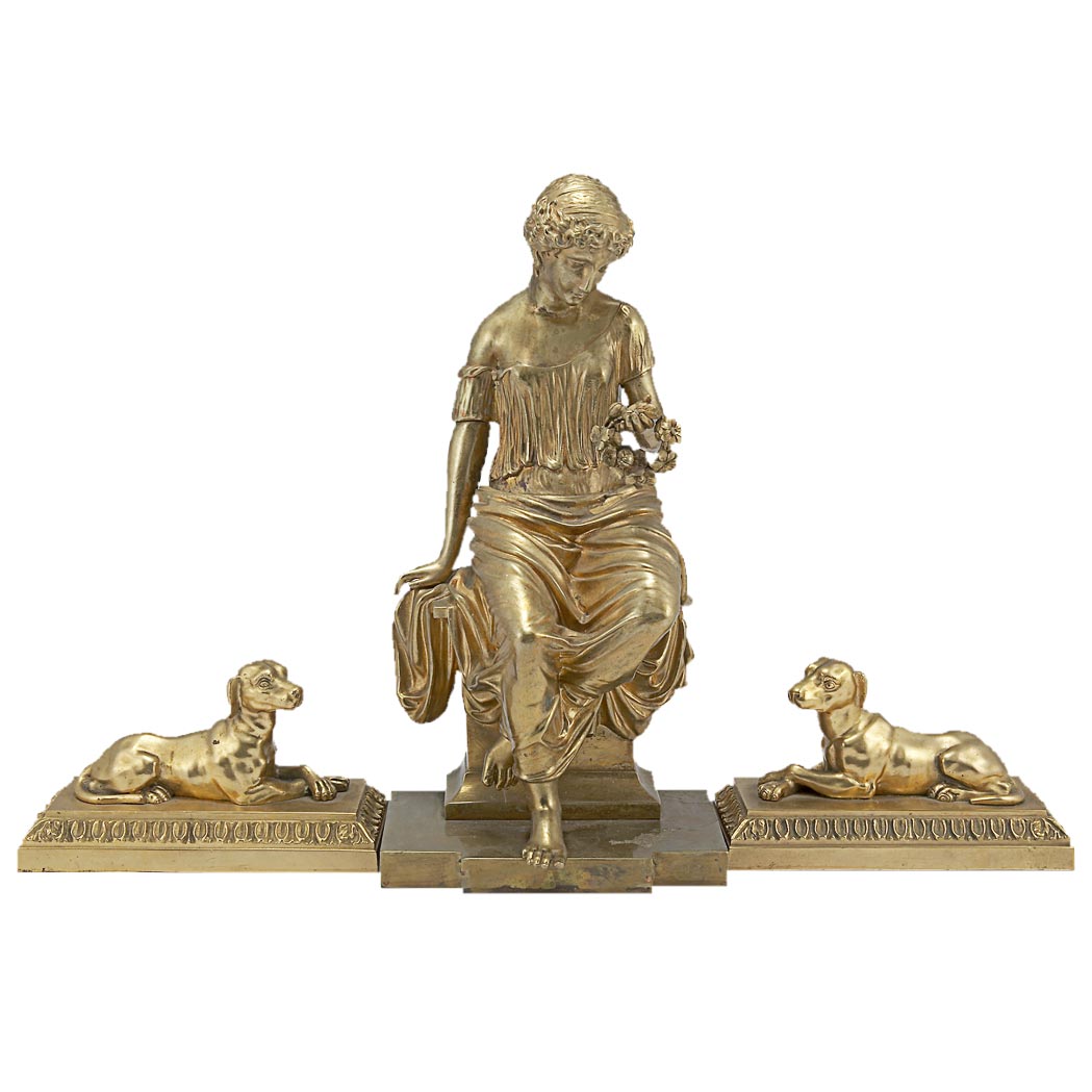 Appraisal: Gilt-Bronze Figure of a Classical Muse After a model by