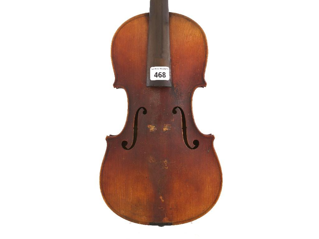 Appraisal: Late th century violin of the Neuner Hornsteiner School labelled