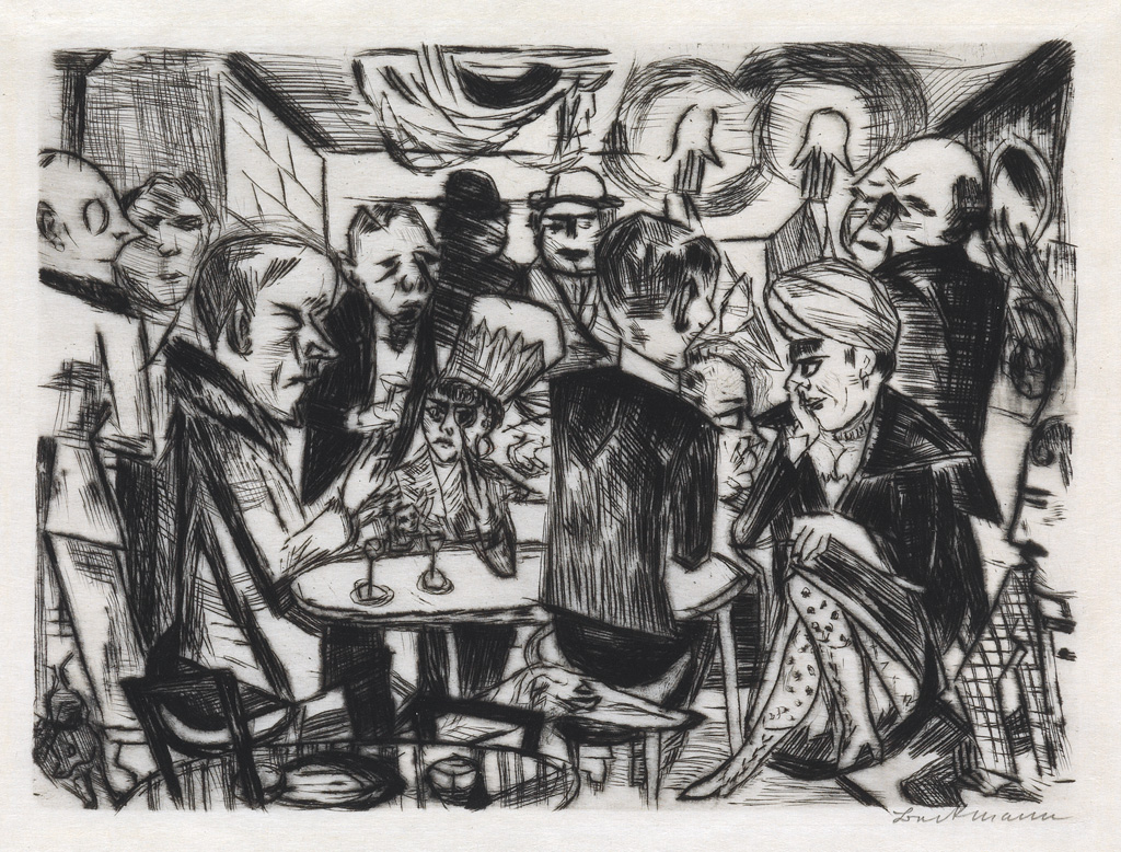 Appraisal: MAX BECKMANN Kahlbaum Drypoint on Japan paper x mm x