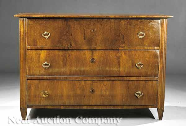 Appraisal: A Baltic Neoclassical Mahogany Commode early th c rectangular banded