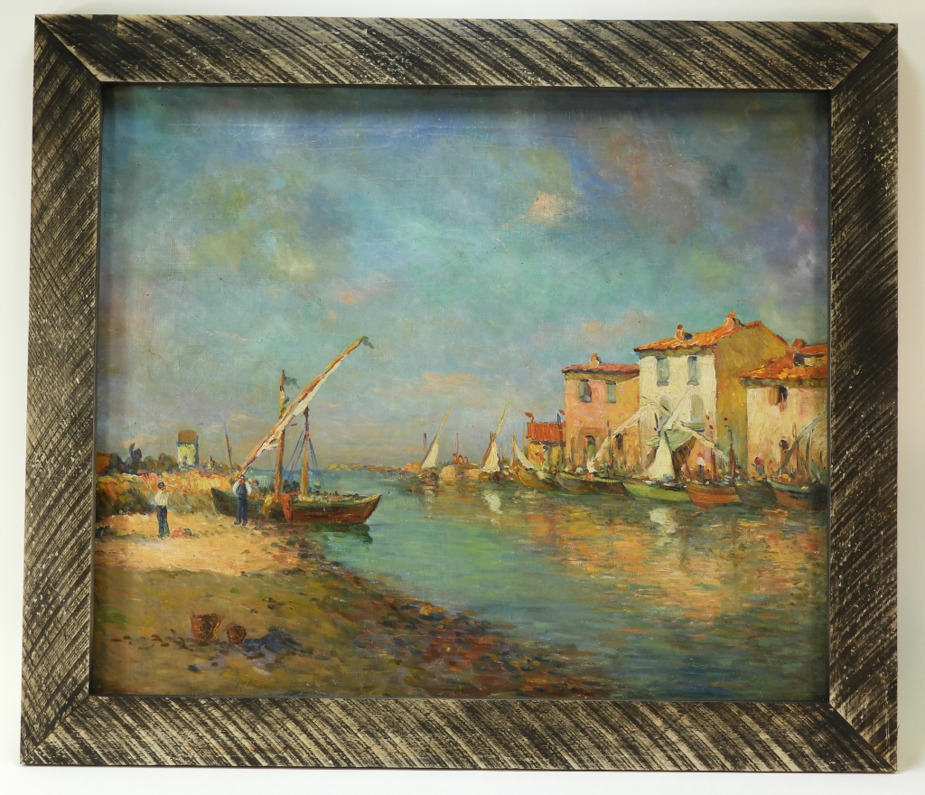 Appraisal: FRENCH IMPRESSIONIST PORT MARTINIQUE PAINTING France Early th CenturyImpressionist work