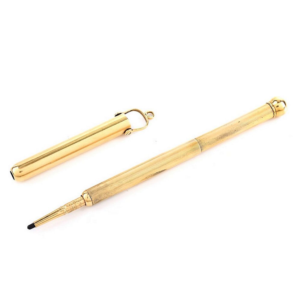 Appraisal: Vintage K Gold Pendant Mechanical Pencil Vintage Karat Yellow Gold