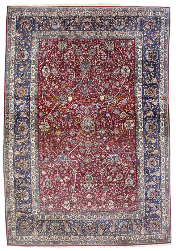 Appraisal: TEHRAN CARPET antique Slight traces of wear x cm