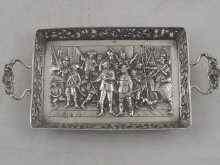 Appraisal: A Dutch hallmarked silver pin tray with French control mark