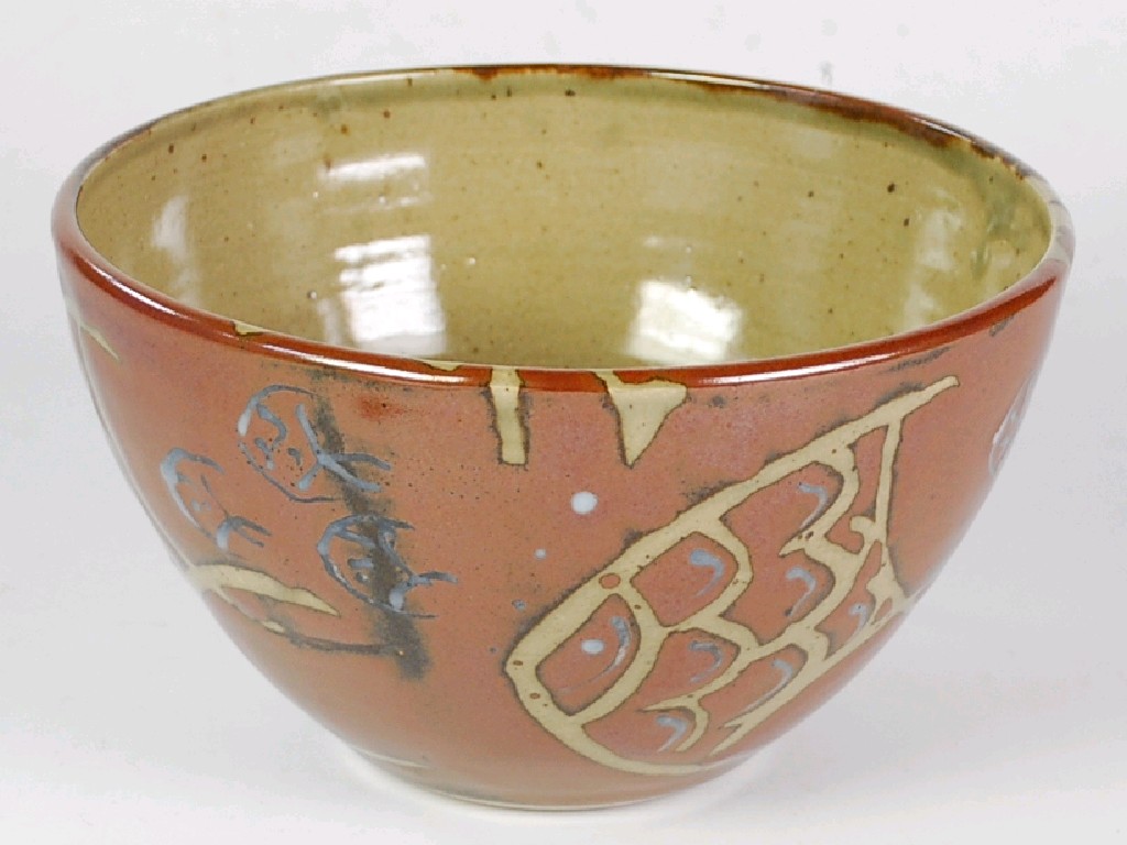 Appraisal: IAIN DENNISS Egremont-Cumbria STUDIO POTTERY BOWL diameter