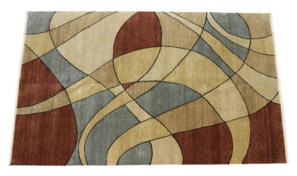 Appraisal: Hand-tied contemporary rug India approx ' l ' w