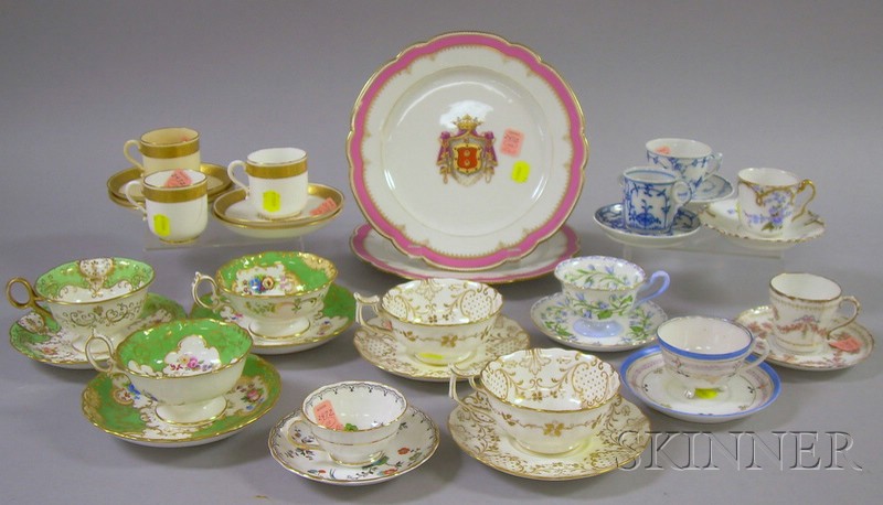 Appraisal: Group of Assorted Decorated Porcelain Tableware including a pair of