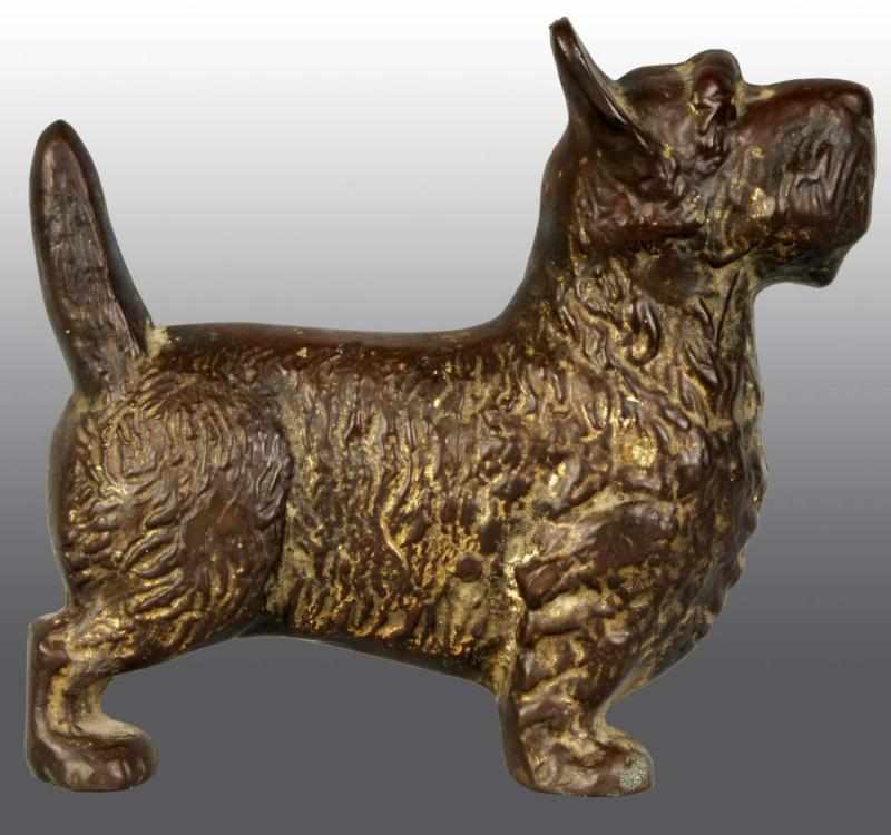 Appraisal: Cast Iron Standing Scottie Wedge Doorstop Description Made by Spencer