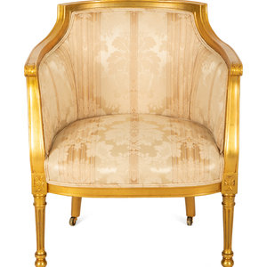 Appraisal: A Louis XVI Style Giltwood Berg re th Century Height