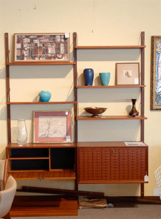 Appraisal: Poul Cadovius Royal System Teak Wall Unit additional shelving pieces