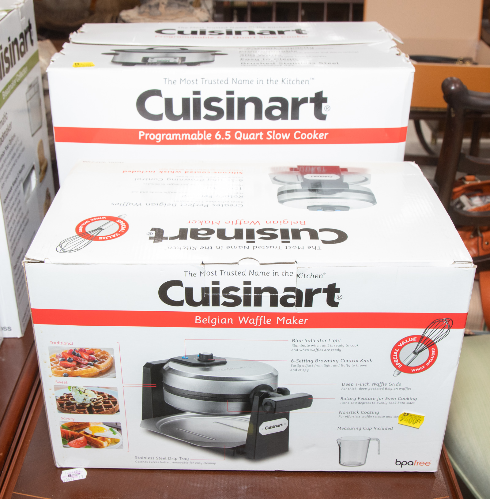 Appraisal: TWO CUISINART KITCHEN APPLIANCES Includes Belgium waffle maker and a