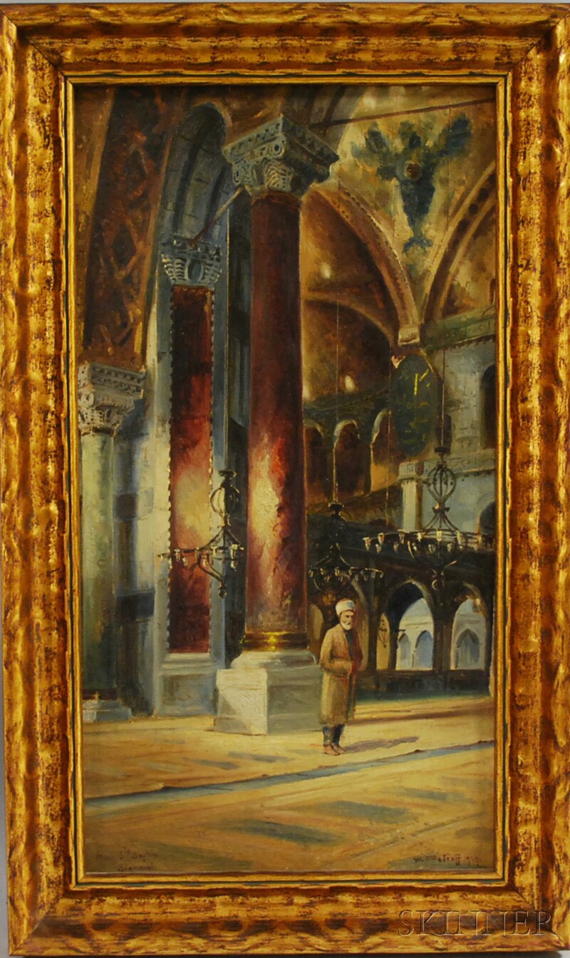 Appraisal: Wladimir Petroff Russian French b Interior of the Hagia Sophia