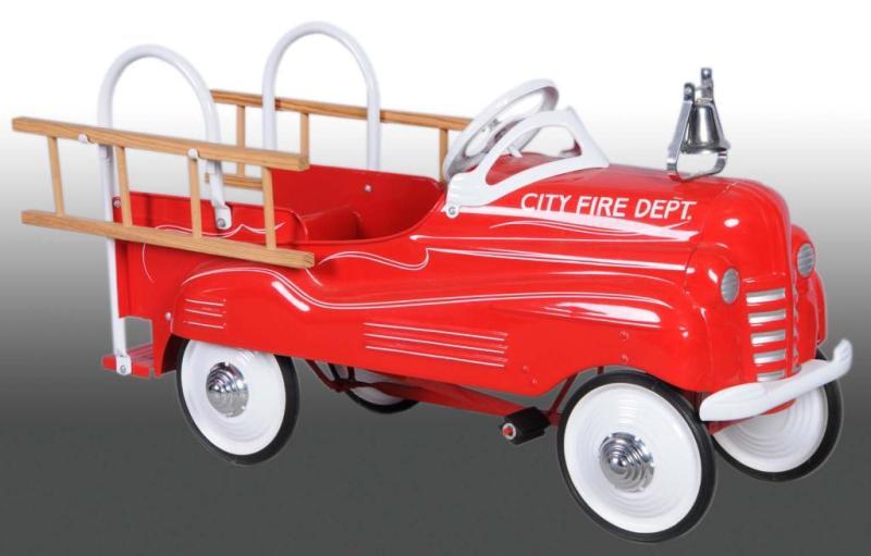 Appraisal: Pressed Steel Pontiac Fire Truck Pedal Car Description Complete professional