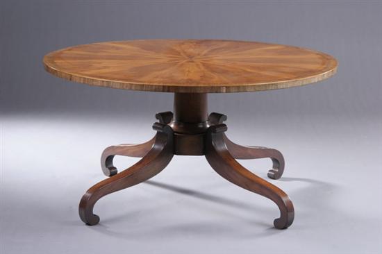 Appraisal: ENGLISH REGENCY STYLE WALNUT LOW TABLE th century and later