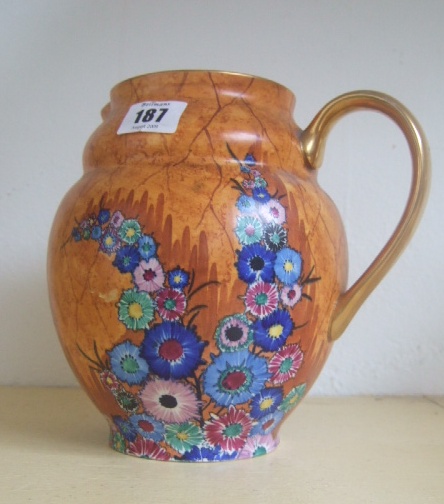 Appraisal: A Carlton Ware 'Hollyhocks' jug printed marks cm high