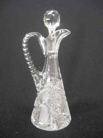 Appraisal: Cut Glass Tall Creut brilliant period starburst diamond cane ''