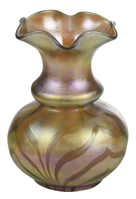 Appraisal: Frederick Carder Steuben Gold Aurene Vase American early th century