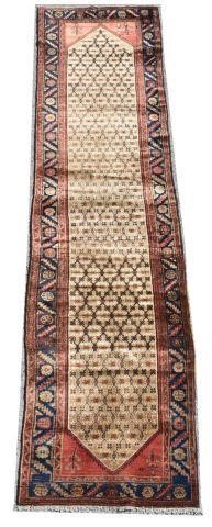 Appraisal: Hand-tied Persian Bijar runner approx ' l ' w