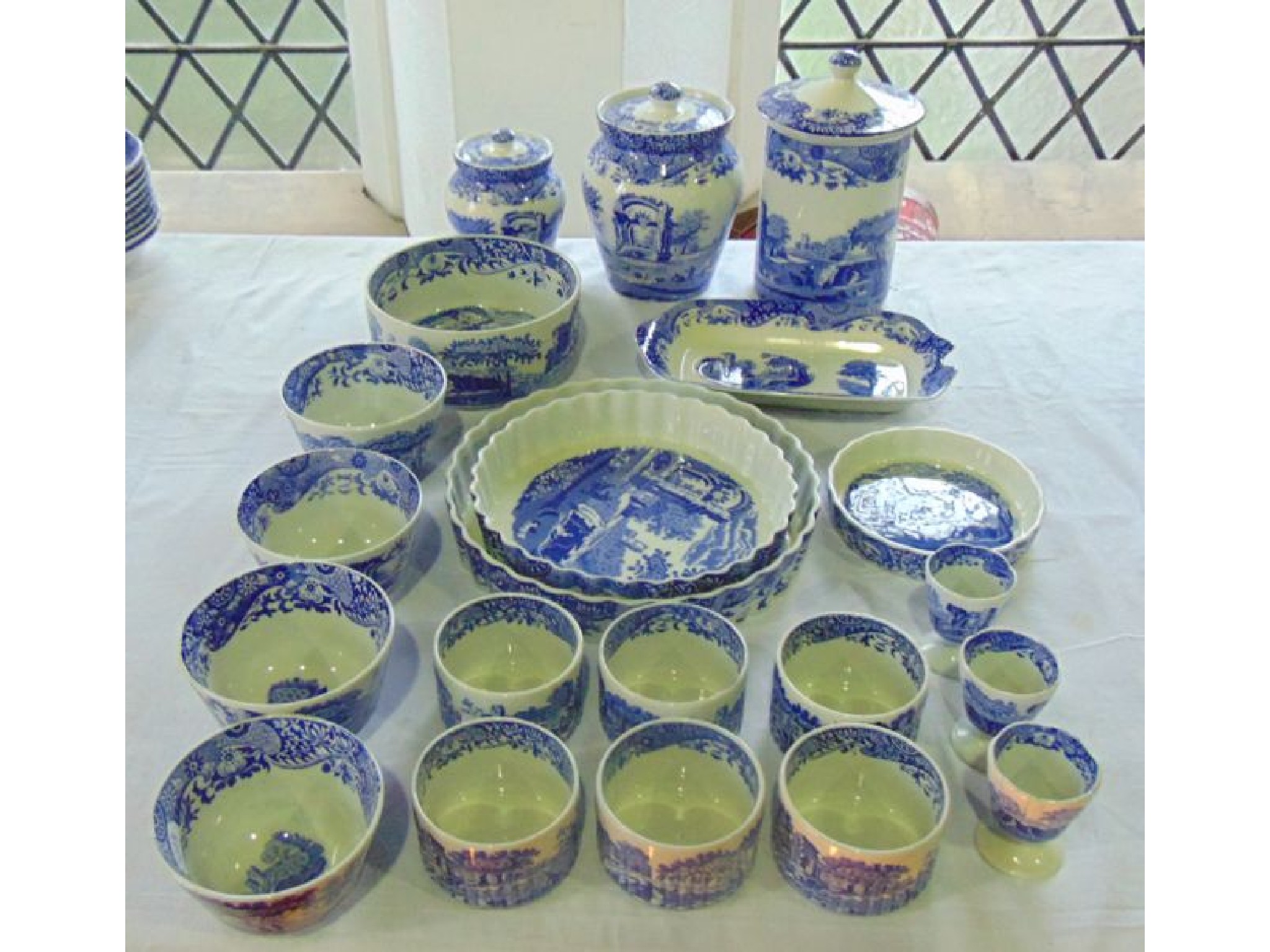 Appraisal: A collection of Copeland Spode blue and white printed Italian