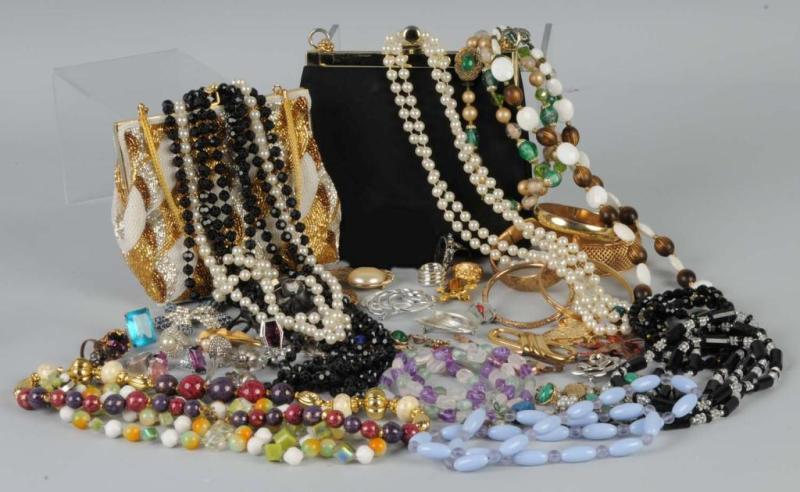 Appraisal: Lot of Costume Jewelry Purses Description Includes pendants necklaces ten