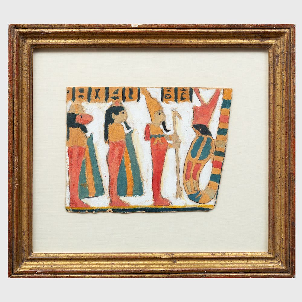 Appraisal: Morgan Russell - Eqyptian Frieze Gouache on board with the