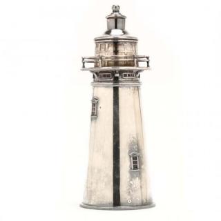 Appraisal: International Silver Co Boston Lighthouse Cocktail Shaker silverplate marked to