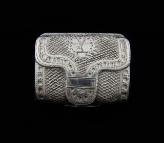 Appraisal: George III silver vinaigrette in the form of a case