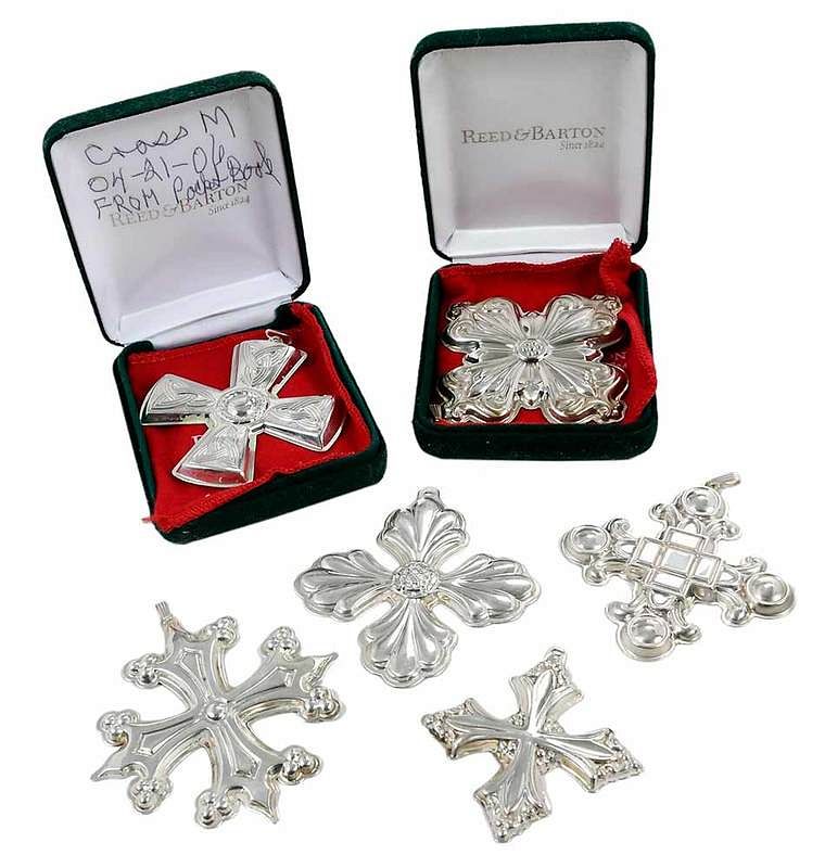 Appraisal: Sixteen Sterling Reed Barton Christmas Crosses American - assorted dates