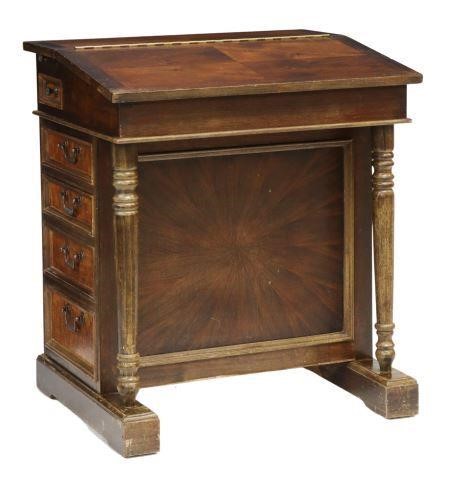 Appraisal: Davenport desk th c having a molded matched veneer case