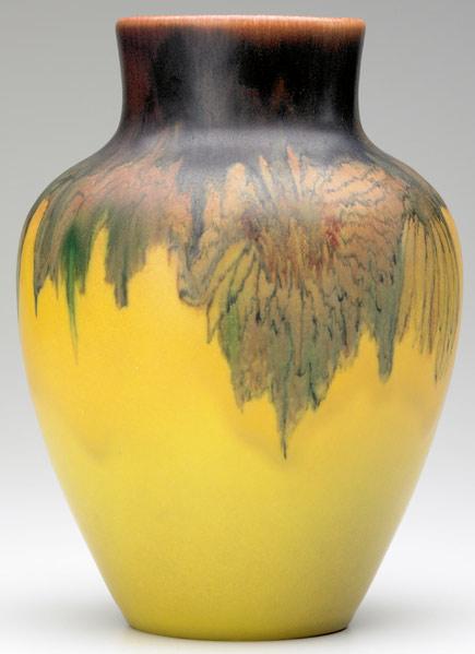 Appraisal: ROOKWOOD Decorated Mat bulbous vase painted by Elizabeth Lincoln with