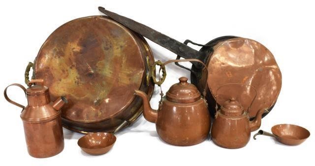 Appraisal: lot of Copper kitchenware items including diminutive pans marked Made