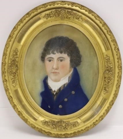 Appraisal: TH C GOUACHE PORTRAIT OF HORATIO HORNBLOWER AT A YOUNG