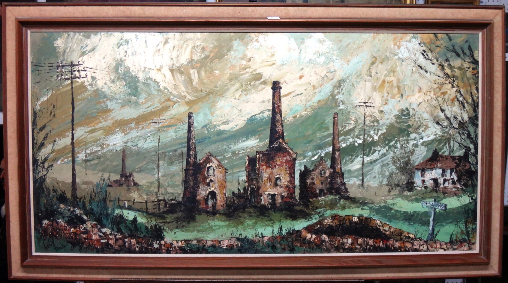 Appraisal: Ben Maile b Factories in a landscape oil on board