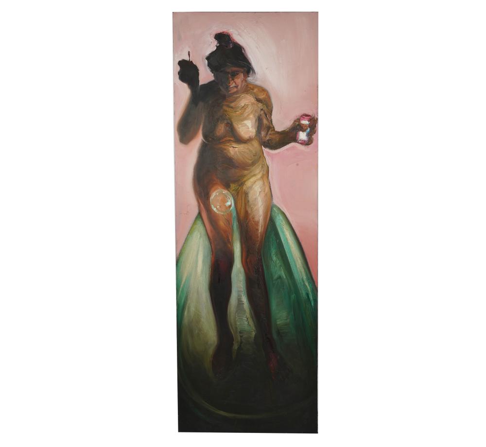 Appraisal: NUDE FIGUREoil on canvas unsigned x inches unframed Condition