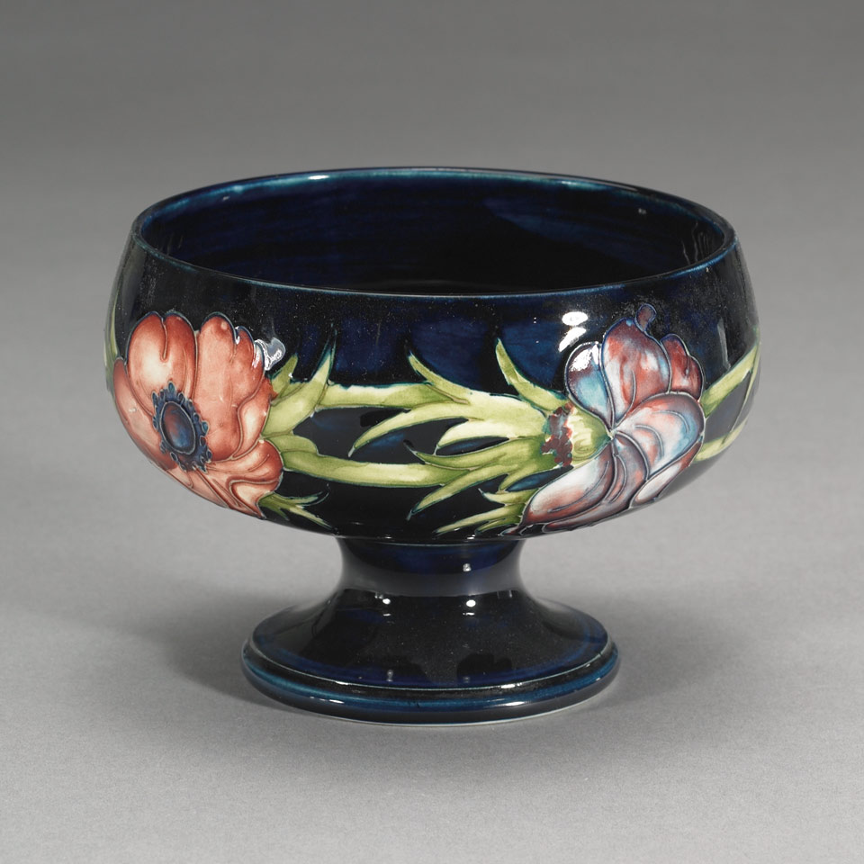 Appraisal: Moorcroft Anemone Comport c impressed marks late circular paper label