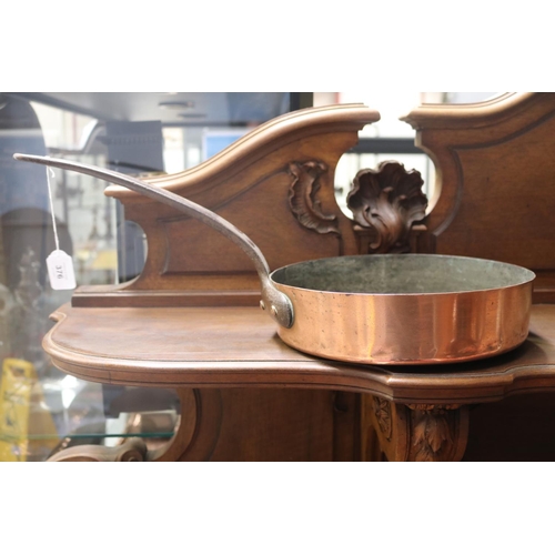 Appraisal: French copper saucepan approx cm Dia