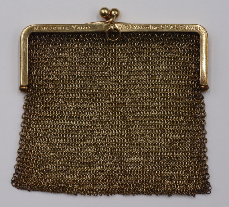 Appraisal: GOLD Ex-Yard Estate kt Gold Mesh Coin Purse Ex-Raymond Yard