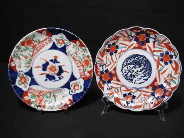 Appraisal: Two Imari painted plates Colors of blue red and green