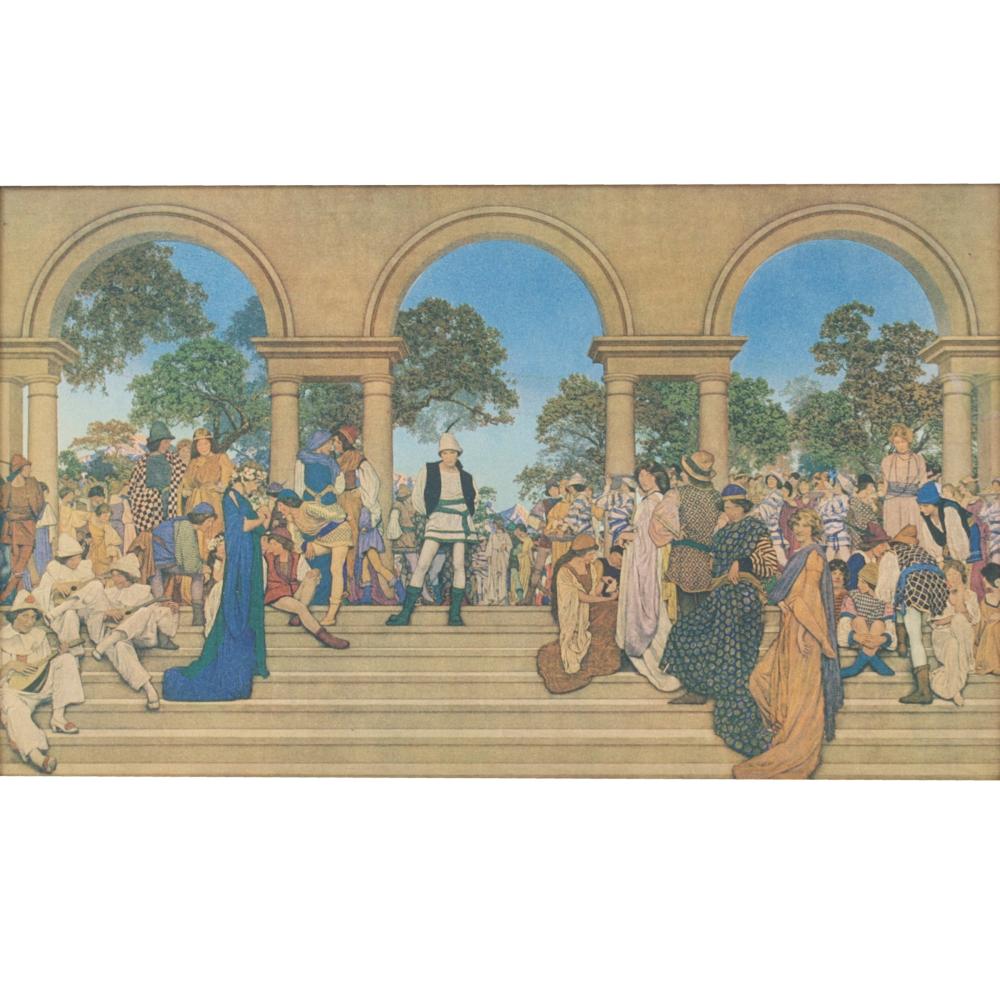 Appraisal: MAXFIELD PARRISH FLORENTINE FETE IN ORIGINAL FRAME H X W