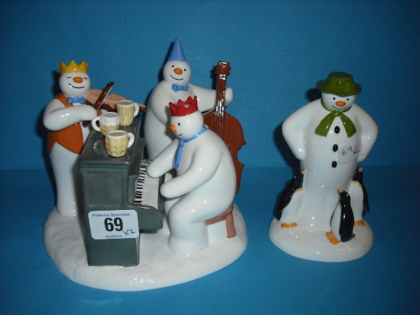 Appraisal: Coalport Snowman Figures Snowman With His Friends Uki Ceramics And