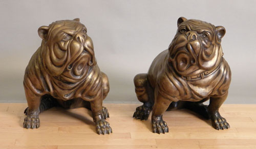 Appraisal: Pair of English bulldog figures th c h